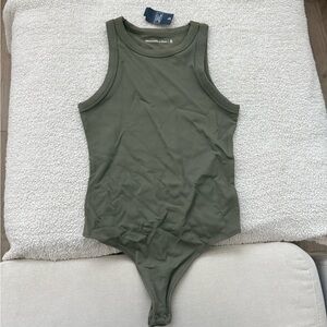 abercrombie and fitch high neck ribbed bodysuit